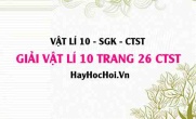 Giải Vật lí 10 trang 26 Chân trời sáng tạo SGK